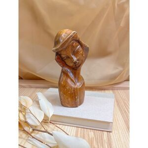 Hand carved vintage bust